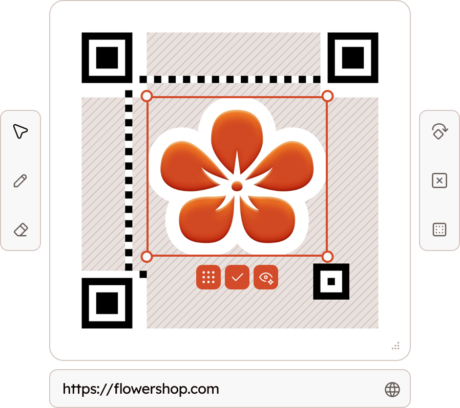 QR code editor preview